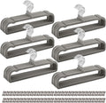 60sets/120pcs Velvet Pants Hangers Non Slip Grey Felt Hangers with 60 Cascading Hooks, Space Saving 360 Degree Swivel Hook Closet Organizer for Jeans, Trousers, Leggings, Tank Top, Shorts and Skirts