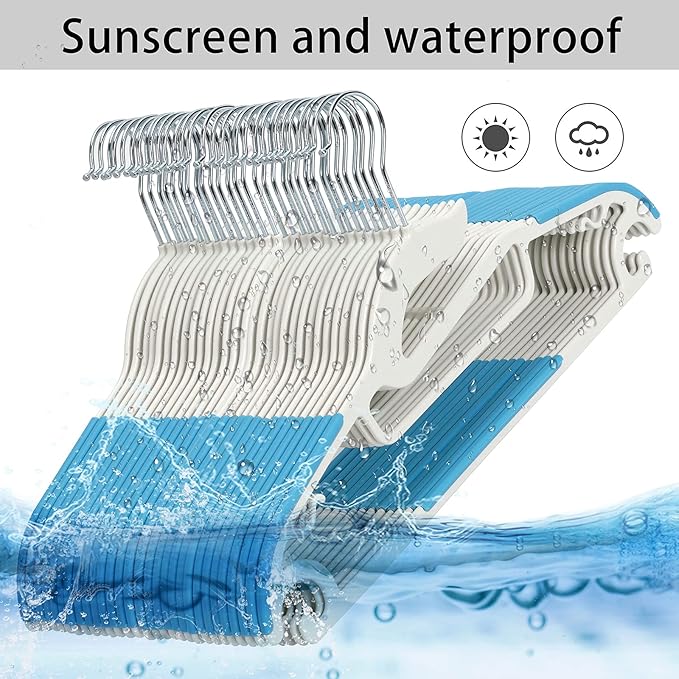 Tinfol Dry Wet Hangers - Space Saving Clothes Hanger, 30pc Plastic Suit Hangers with Non-Slip Pads Clothes - Heavy Duty Hanger Perfect for Cloth, Underwear, Pants, Shirts and Sweaters
