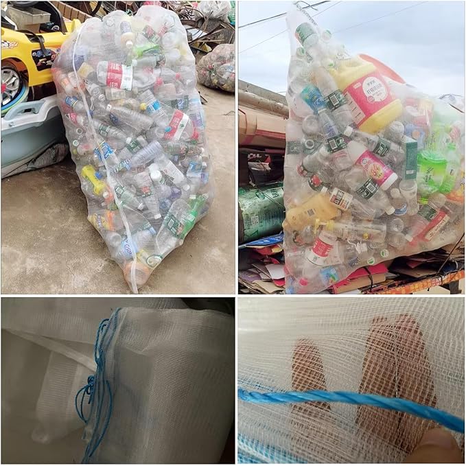 Extra Large Mesh Bag 100 Gallon 60''x48'' Multipurpose Drawstring Storage Container Sack Net Bags For Collecting Recycling Water Bottles Empty Cans Laundry Basketball Soccer Team Balls