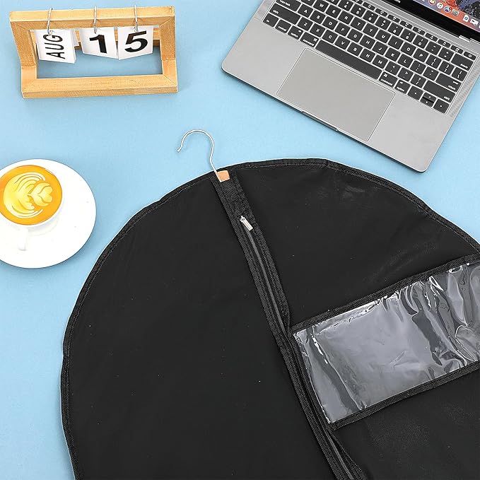 15 Pack Suit Bags Garment Bag for Men Storage 40-inch Clothes Cover with Clear Window and ID Card Holder for Suit Jacket, Skirt, Shirt and Coat