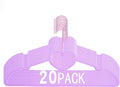 Velvet Hangers 20 Pack, 360° Swivel Rose Gold Hooks, 16" Non Slip Heart Hanger, Thin Clothes Hangers, Durable & Cute Felt Hanger for Adult (Light Purple)