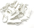 Strut Clip - Grid Towels Scarf Hanger Pant Plastic Jet Clips Garment Shirt Coat Sweater Trousers Secured Gripper Dress Pack (100 White)