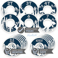 Kids Clothes Closet Organization, Hanging Size Dividers: Months & Years, Baby Toddler Children Girl Boy Neutral Navy Woodland Animal Outdoor Mountain Forest Safari Explorer Nursery Room Décor Gift
