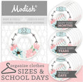 Nursery Organization Closet, Baby Clothes Hanging Size Dividers: Months & Years Sets, Girl Boho Chic Vintage Blue Floral Décor, Useful Nursery Organizer and Storage Baby Shower Registry Necessities
