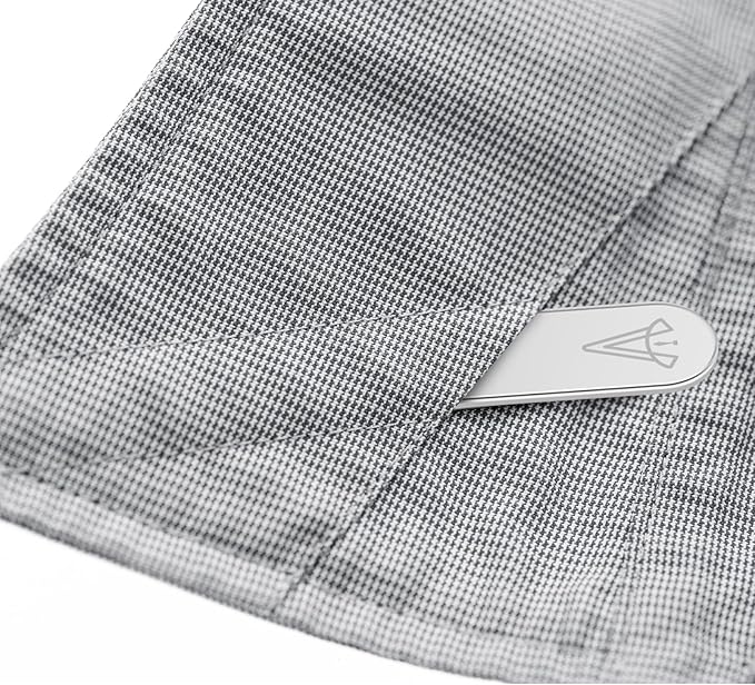 Stainless Steel Collar Stiffeners(No Magnets included), Metal Shirt Collar Stays, Valued Pack in a Gift Box