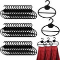 RP Remarkable Power, 50 Pack Black Scarf Hanger Plastic Scarf Holders Scarves Ties Organizers for Headscarves Clothing Sorting Storing