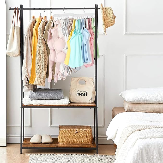 Bra Hanger for Closet, Tank Top Hanger 20 Hooks Capacity Foldable Wood Space Saving Hangers Closet Organizers and Storage for Dorm & Apartment for Tank Top, Bra, Scarf