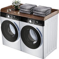 FlyGeneral Washer and Dryer Countertop, 27.5" x 54" Brown Quick-Install Washer and Dryer Countertop for Organizing The Laundry Room.