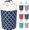 Large Laundry Basket Laundry Hamper Bag Washing Bin Clothes Bag Collapsible Tall with Handles Waterproof Travel Bathroom College Essentials Storage for College Dorm, Family (Blue) 115L