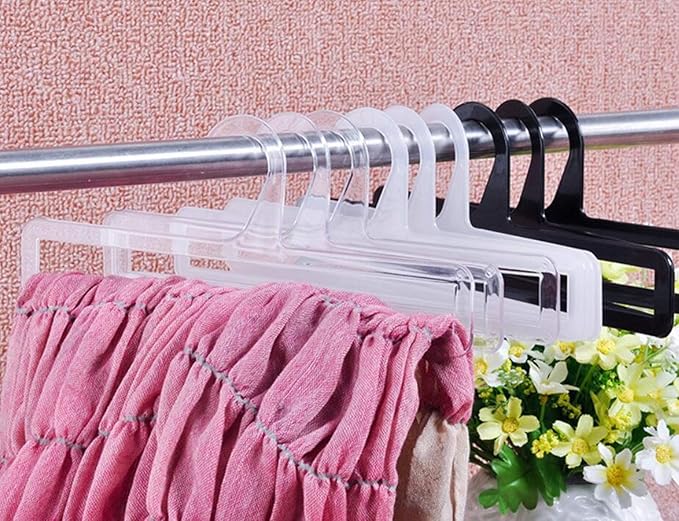 WellieSTR (Pack of 50 Plastic Hangers,Towel/Scarf/Legging Hangers, 19.5cm/7.7" - White
