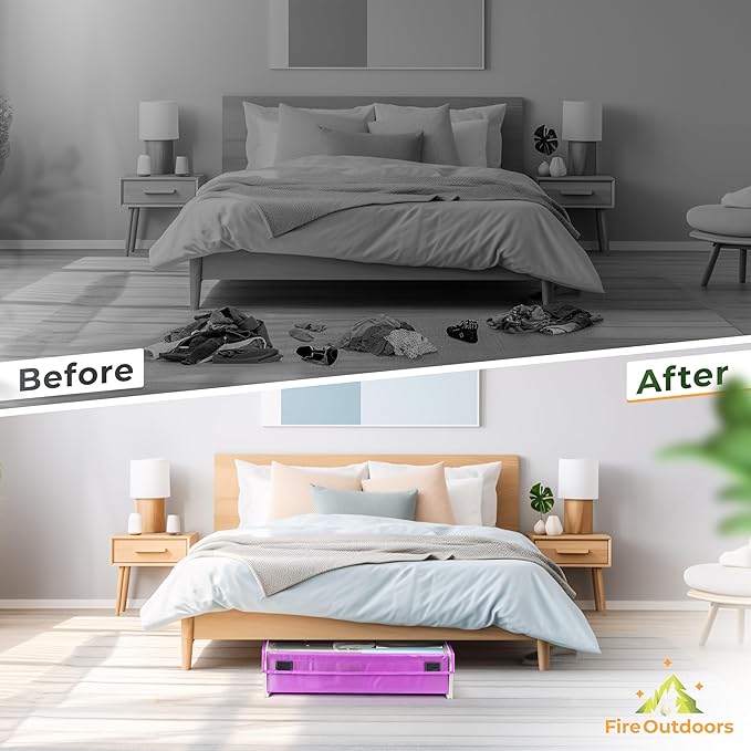 Under Bed Plastic Drawers with Rolling Wheels - Storage Containers with Dual Handles for Easy Access - Space Saving Organizer for Shoes and Clothes