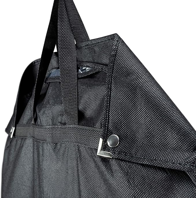 HANGERWORLD 40inch Hanging Suit Garment Bag Travel Carrier Clothes Cover with Handles, Acid Free Breathable Dust Proof Material (1 Pack, Black)
