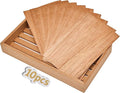 10 Pieces Spanish Cedar Wood Sheets for Cigar Humidor, Large Size 5.5"x8.2"x0.02" Easy to Cut and Manipulate, Thin Wood Chip for Dividing or Lighting Up Cigars, Wooden Sheets for Types of Humidors