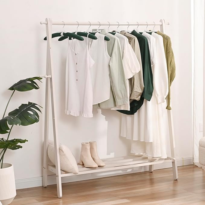 JS HANGER Padded Hangers - 17 Inch Extra Large Heavy Duty Canvas Covered Coat Hangers No Shoulder Bump for Women Clothes, Sweaters, Dresses, Clothing, Weddings, Lingerie Pack of 10, Dark Green