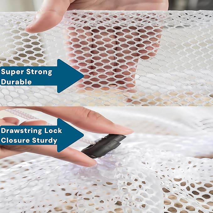 3-Pack Heavy-Duty Mesh Laundry Bags For Delicates - Large 24x32 Inch Washing Machine Bags For Delicates, Hampers, Sports Gear, And Travel - Prevents Tangling And Damage