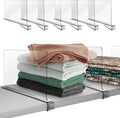 6 Pack Acrylic Shelf Dividers for Closet Organization, Clear Shelf Divider Fits Shelves of 0.4-1 Inch,Purse Organizer for Closet, Shelf Organizer, Closet Organizers and Storage