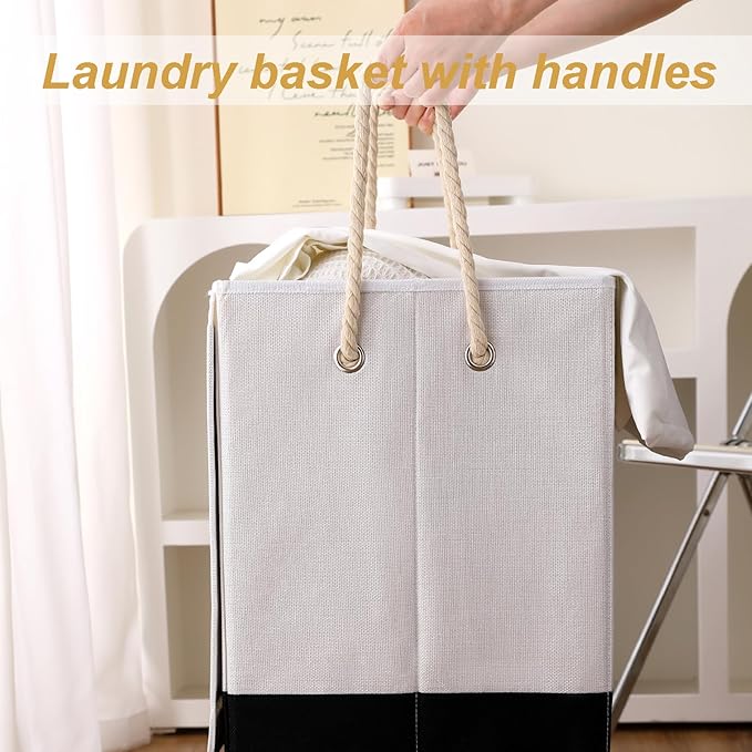 Laundry Hampers with lid,Hampers for Bedroom,Laundry Baskets with Handles,Collapsible Laundry Baskets,Hampers for Toys,Clothing,Pillow sheets,Living room Decoration Basket