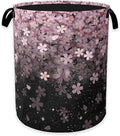 Pink Cherry Blossom Laundry Hamper,Spring Flowers Collapsible Laundry Baskets,Waterproof Oxford Cloth Laundry Room Organization for Bedroom,Bathroom,Nursery,16x20 Inch