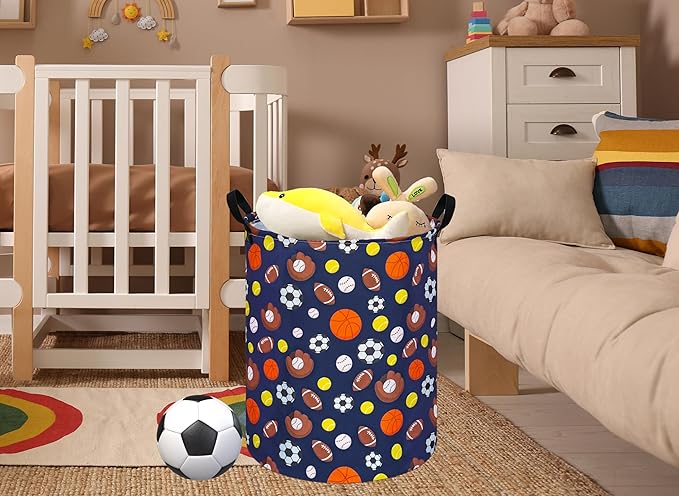 Kids Hamper Storage Bins Organizer Toy Box Laundry Basket Large Canvas Collapsible Chest for Home/Dorm/Kitchen/Pet/Office/Closet/Shelf/Gift Baskets