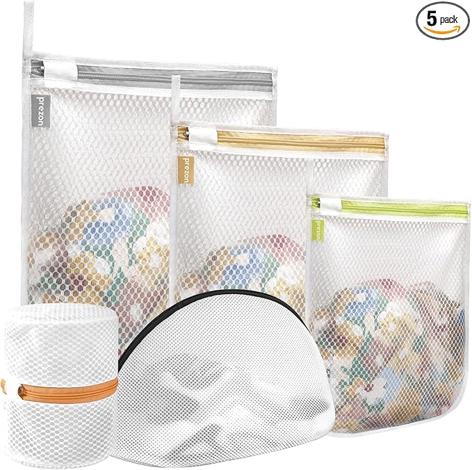 Mesh Laundry Bags, Washing Machine Wash Bags, Reusable and Durable Mesh Wash Bags for Delicates Blouse, Hosiery, Underwear, Bra, Lingerie Baby Clothes - 5 Different Size