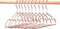 New Born Clothes Hangers Non Slip 12.5“ Rose Gold Copper Wire Children Coat Suit Metal Hanger, 30 Pack Baby Closet Dividers for Nursery Pants Display Organizer for Infant Clothing