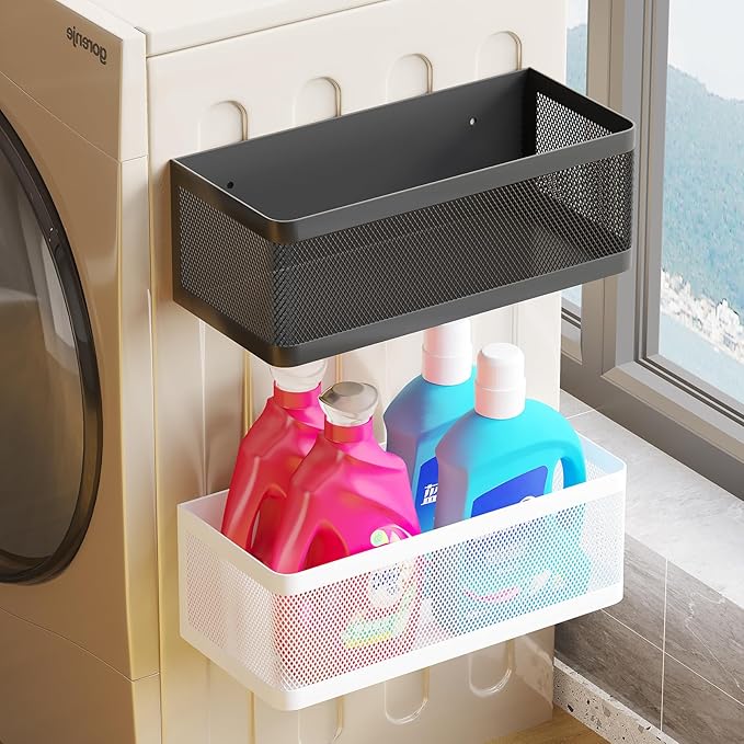 Magnetic Shelf for Washing Machine & Fridge, White, L11in*W4.9in*H3.9in, 16.5 lbs Capacity