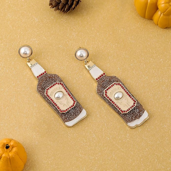 Madison Tyler Fall Earrings for Women | Cute Statement Autumn Earrings Dangling | Maple Leaf Scarecrow Shoes Shoes Rabbit Mushroom Earrings for Women