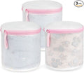 Ainiv Mesh Laundry Bags, 3PCS Bra Laundry Bags with Zips, Bra Wash Bags Mesh Wash Bags, Reuse Washing Machine Bag for Delicates, Blouse, Hosiery, Underwear, Lingerie, Baby Clothes