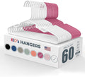 Neaties Plastic 12” Kids Hangers 50 Pack (60 Count) – Made in The USA – 5lb Capacity Baby & Toddler Clothes Hangers with Notches & Reinforced Edges – Fits Children’s Sizes Up to 8 – White & Pink