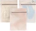 Muchfun 3Pcs Soft Cotton Mesh Laundry Bags for Delicates 12 x 16 Inches (3 Medium)