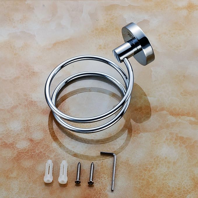 Hair Dryer Holder Stainless Steel Chromed (Silver)