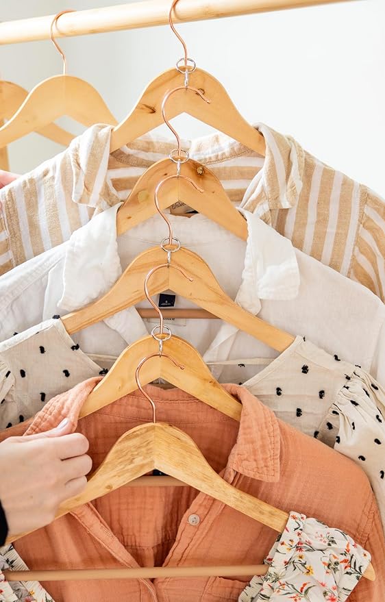Three by Three Seattle Cliffhanger™ Hanger Connectors: Space-Saving Wardrobe Solution, 3 Pack (12 Links)