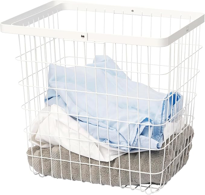 Yamazaki Home Tower Laundry Basket - Storage Hamper, 15" - Steel - 8.75 Gallons, 33 Liters