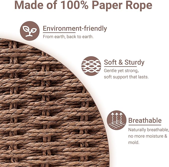 Wicker Baskets for Organizing,Pantry, Kitchen Counter with Handles, Handwoven Woven Storage Baskets for Fruit, Bread, Vegetable, Paper Storage Bins for Shelves, 3 Pack, Brown 2 Set