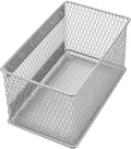 YBM HOME Wire Mesh Magnetic Storage Basket, Trash Caddy, Container, Desk Tray, Office Supply Organizer Silver for Refrigerator/Microwave Oven or Magnetic Surface in Kitchen or Office (1, Medium)