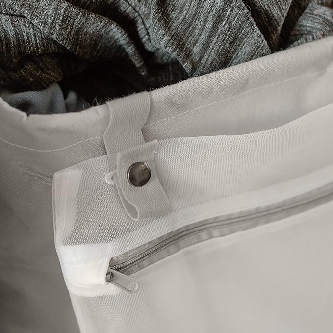 Full Circle Loads of Fun Collapsible Laundry Bag – Pop-Up Laundry Basket for Dirty Clothes & Towels– Organic Cotton with Long Handles - Ideal for Travel & Collapsing - Perfect for Bedroom or Dorm