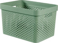 Curver | Infinity 17L Tray, Green, 35.5 x 26.2 x 21.9 cm, Recycled Plastic