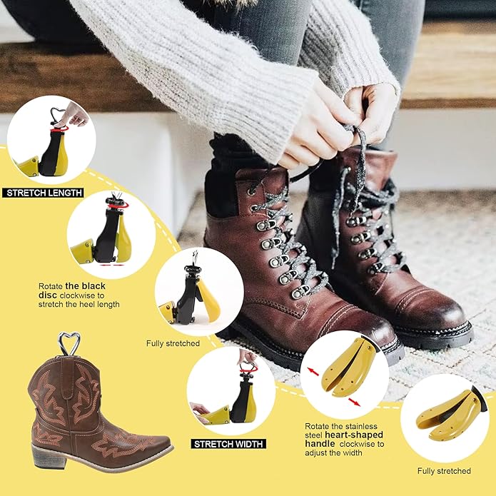 Shoe Stretchers for Sneakers Leather Cowboy Boots Stretcher For Men Women, Shoe Expander For Men Women