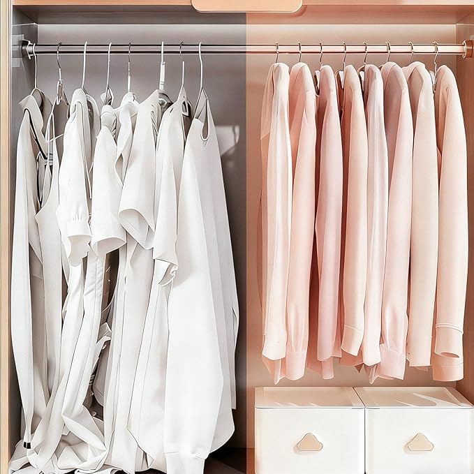 Short Neck Plastic Hangers, Heavy Duty Clothes Hangers Pants Hangers Non Slip 360° Swivel Hook, Space Saving Closet Organizer for Shirts, Coats, Pants (10Pack White)