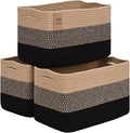Baskets for Organizing,Storage Baskets,3 Pack Baskets for Shelfves,15"×10"×9" Woven Basket,toy storage bins,bins for organization