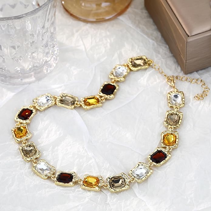 Chunky Gold Necklace for Women Gold Evil Eye Cowboy Pendant Necklace Dainty Paperclip Chain Vintage Luck Amulet Choker Necklaces Celestial Jewelry Gift