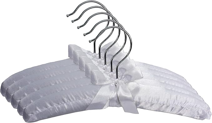 Little Things Mean A Lot Children's 10" Padded Hangers - White Metal Hook 5PK