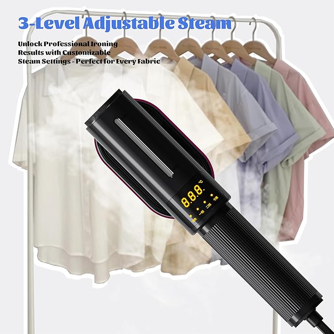Wrinkle-Free Travel Companion Rotating Iron Plate Garment Steamer, Portable & Lightweight for Home & Travel