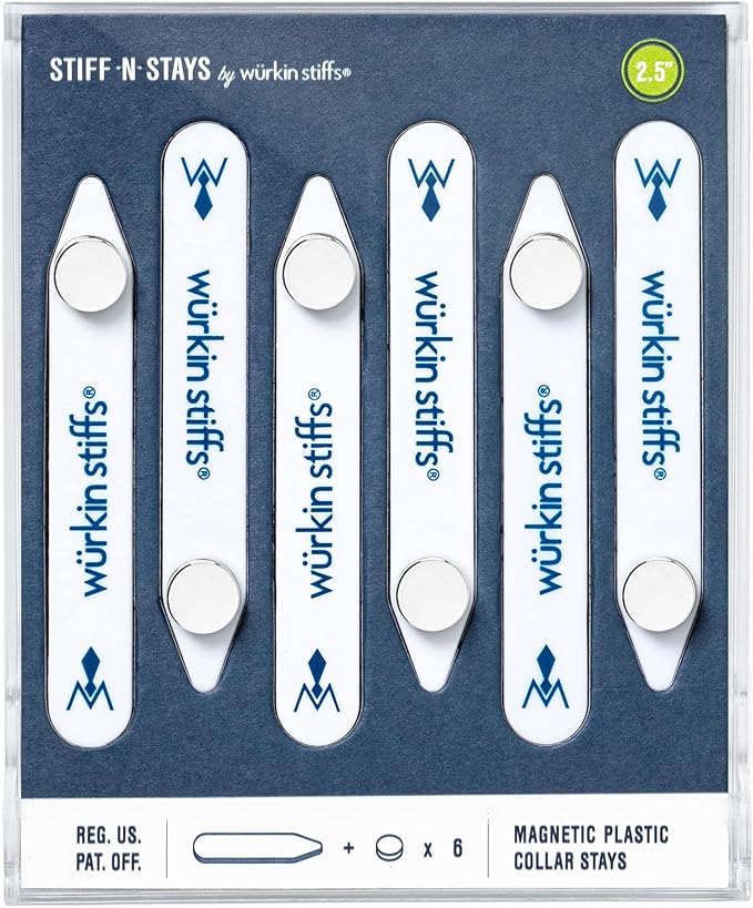 Würkin Stiffs Plastic Magnetic Collar Stays As Seen on Shark Tank | Stiff-N-Stays Collar Inserts