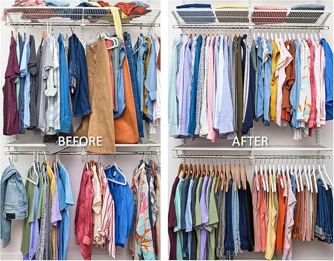 Roomedys® Spacing Tape for Hangers, Spacer, Clothes Divider, Closet Organizer, Perfectly Spaces Hangers & Clothing for Adults, Teens & Kids, Customizable - Black - 6ft to Organize 102 Items