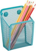 Magnetic Pencil Holder,Mesh Stainless Steel Pen Basket, Metal Writing Utensil Storage Organizer for Whiteboard,Blackboard,Kitchen, Locker, Home, or Office