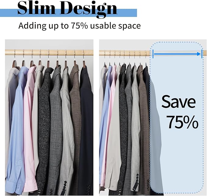 Smartor Grey Velvet Hangers 20 Pack, Space Saving Clothes Hangers with Tie Bar, Non-Slip Felt Hangers with Shoulder Notches, Heavy Duty Suit Hangers for Coat, Shirt, Pants, Dress
