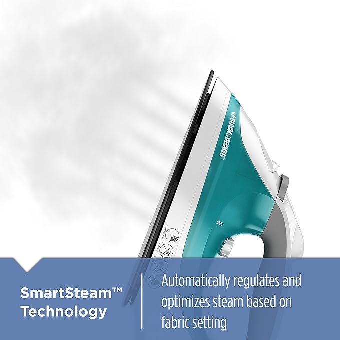 BLACK+DECKER Xpress Steam Iron, Smartsteam Technology, Aquamarine, IR05X