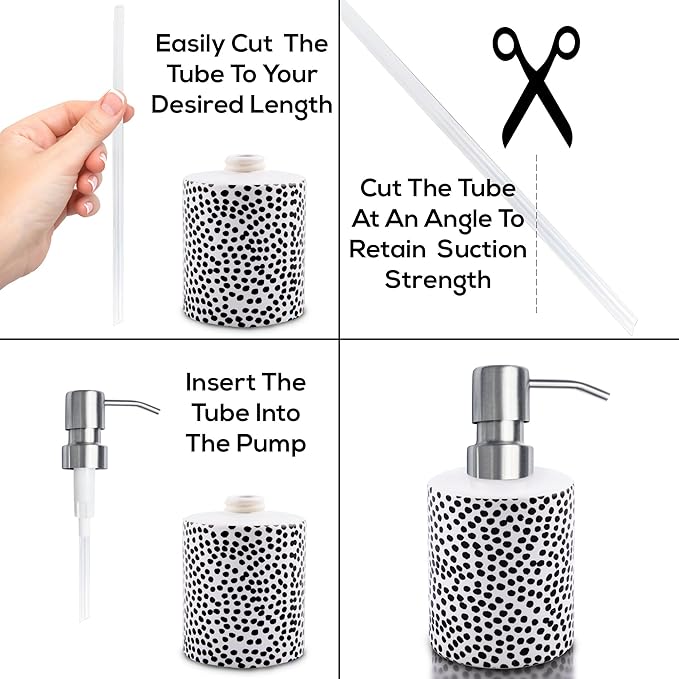 Bathroom Countertop Soap Dispensers (Brushed Nickel, 4 Pack)