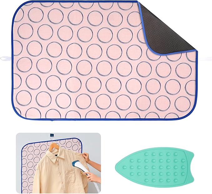 True & Tidy XL Over The Door Steam & Press Pad, Instantly Transforms Doors & Flat Surfaces into a Convenient Ironing Board, MAT-200